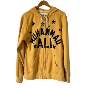 Muhammad Ali Hoodie Roots Of Fight Full Zip Sweatshirt 100% Cotton USA Mens XL